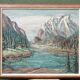 Oil on canvas, mountain landscape, signed Kaj Brandstrup.