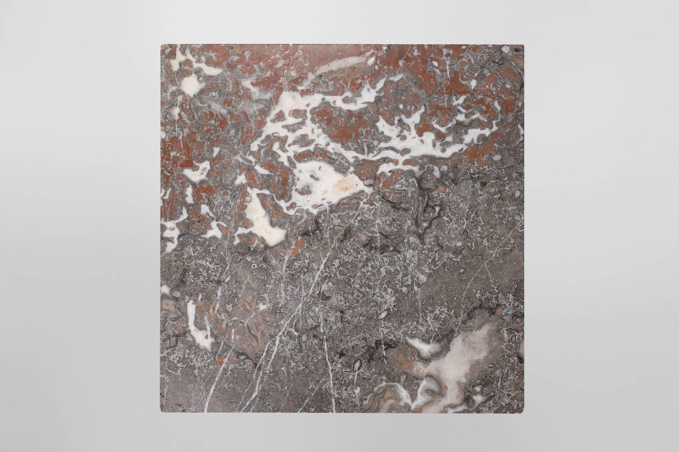 Art Deco nightstand in oak with pink marble top, France ca. 1930