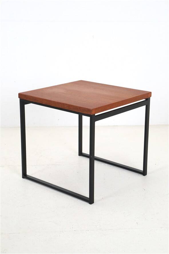 Table d'appoint en teck Rare Rego / Günter Renkel “Twen” / Design moderne du milieu du siècle / Années 1950 / Modernisme des années 1960