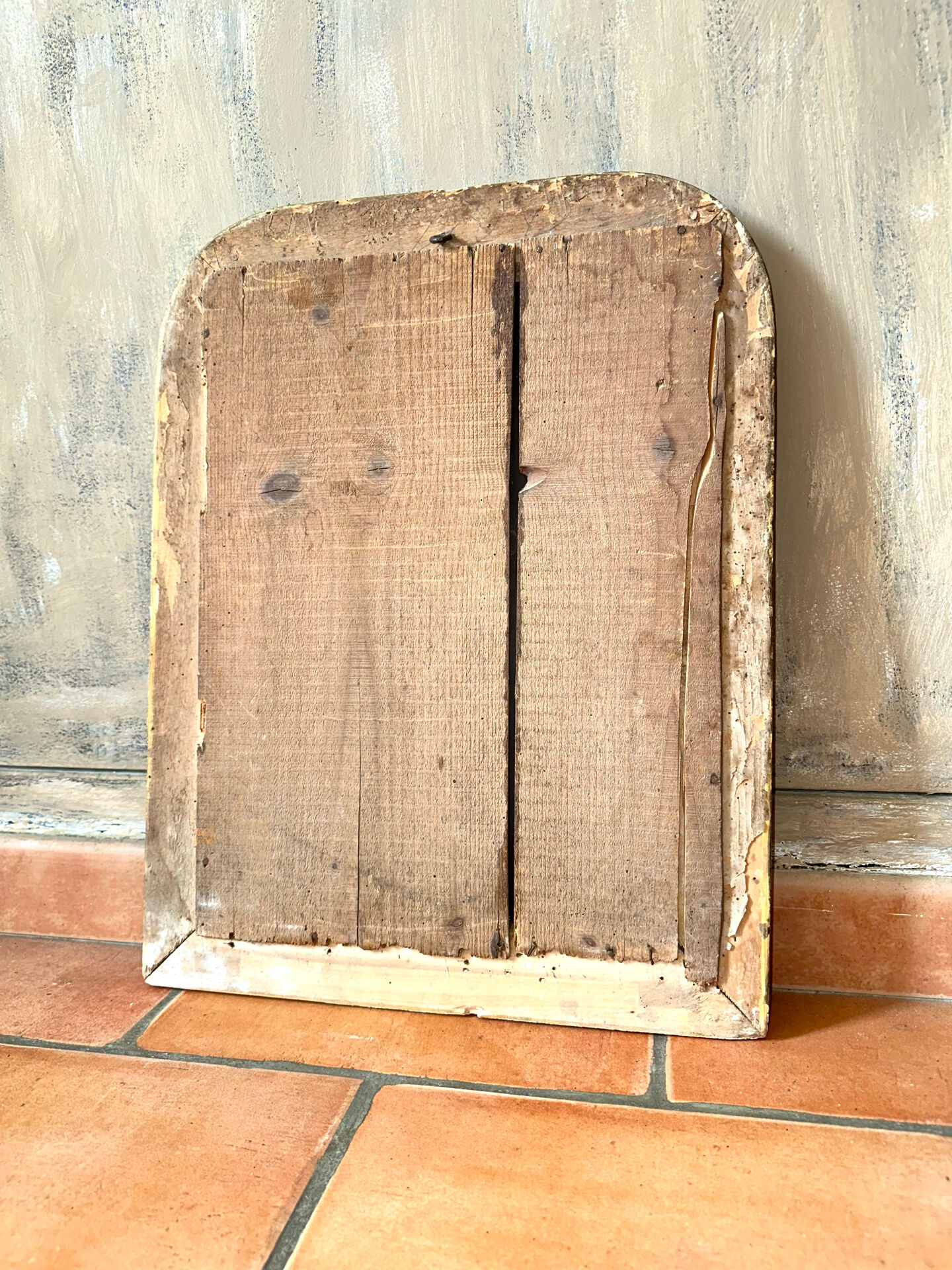 Miroir Louis-Philippe ancien feuille d’argent, XIXème