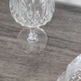 6 crystal wine glasses on a stem from Arques, Longchamps model. Capacity 12.