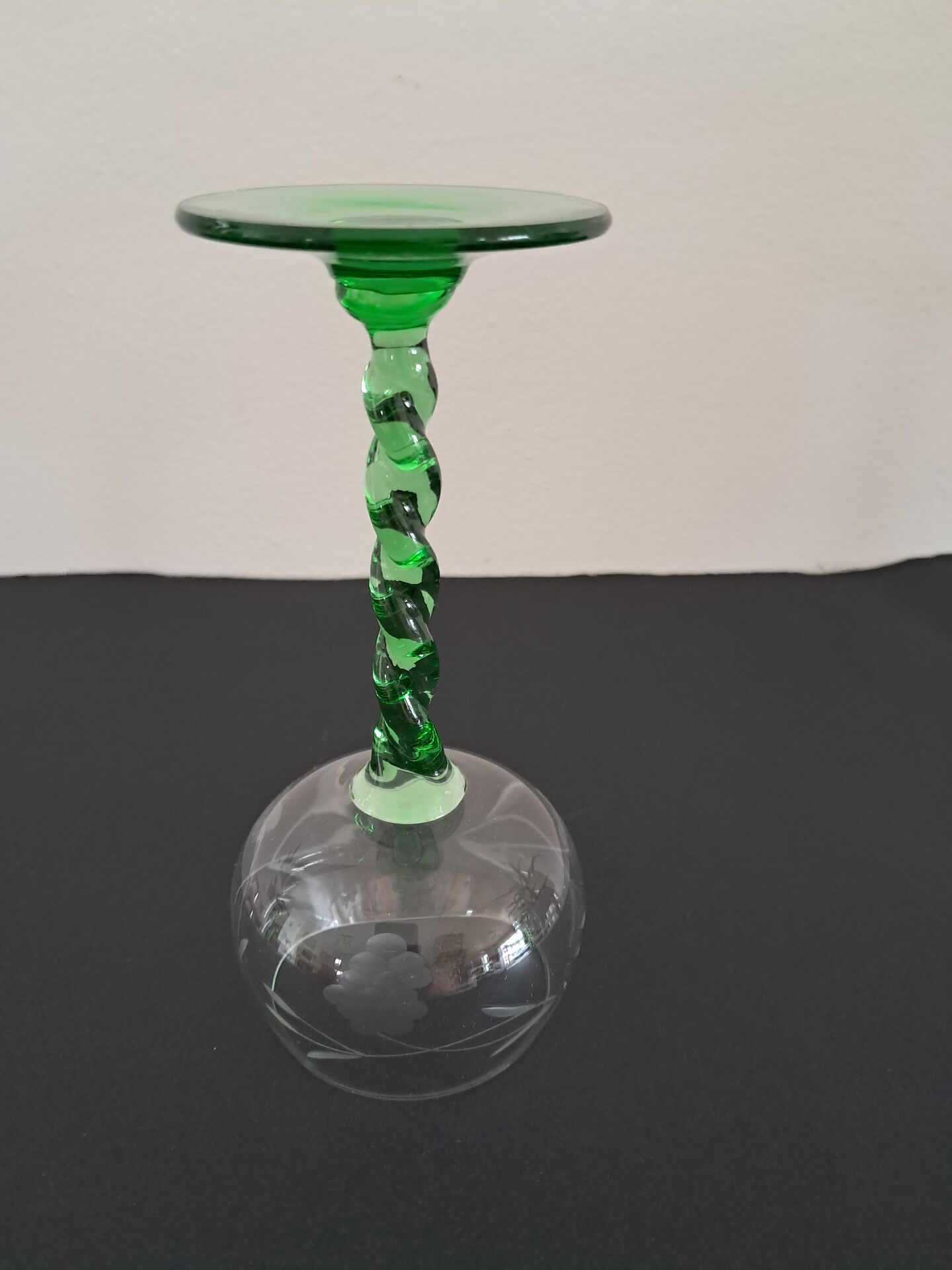 5 white wine glasses from Alsace from the 1970s