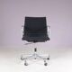 2000s desk chair model EA118, chrome base with black hopsack upholstery and aluminium armrests / Charles & Ray Eames / Vitra, Germany