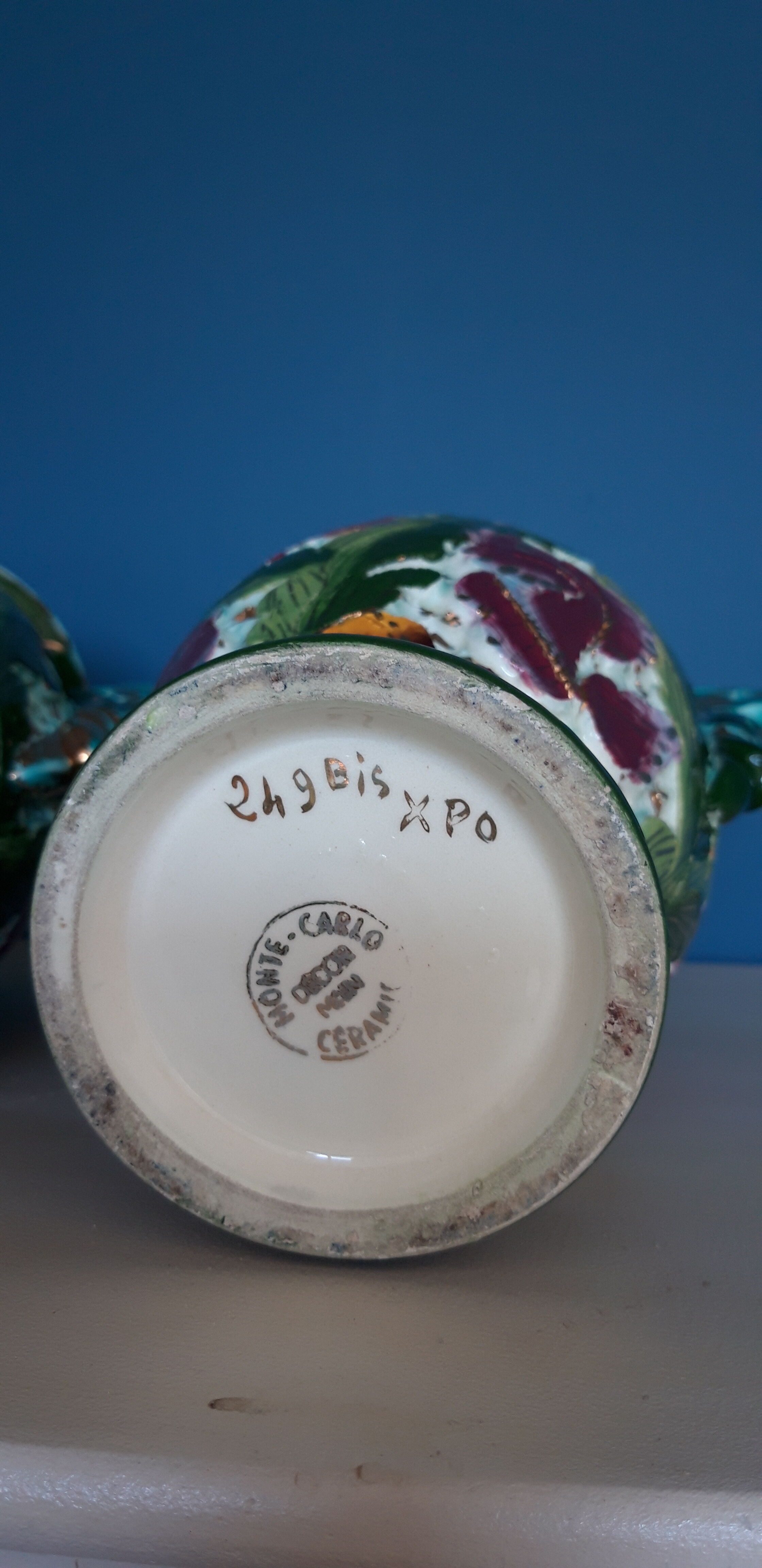 Pair of ceramic vases from Monaco from the 1950s
