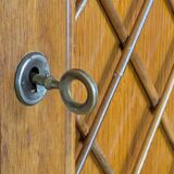 Wood and rattan wardrobe 60'