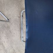 Set of 2 Vintage Mart Stam Style S34 Chair: Blue Leather, Bauhaus Design