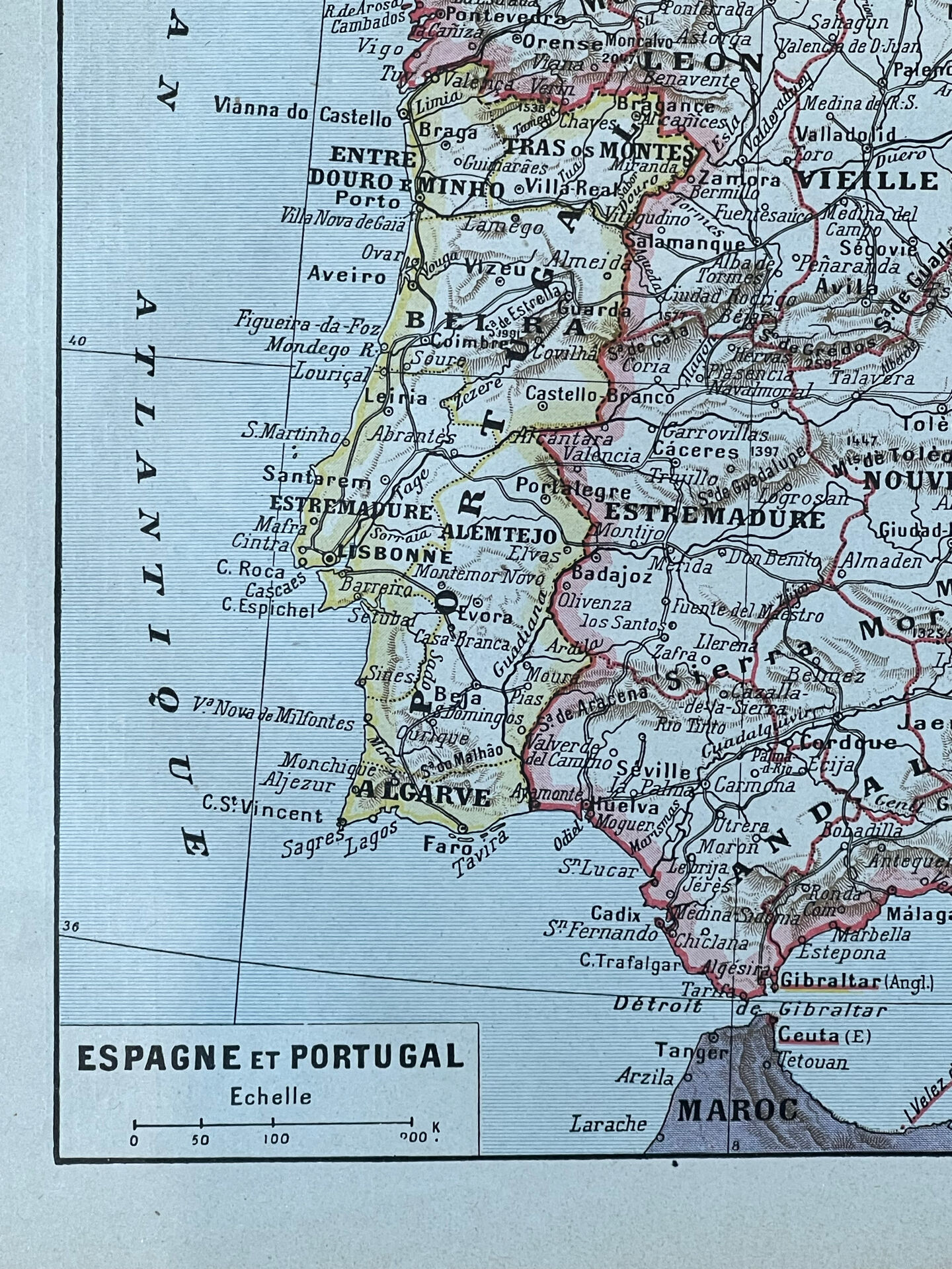 Map of Spain - 20x29cm 1922
