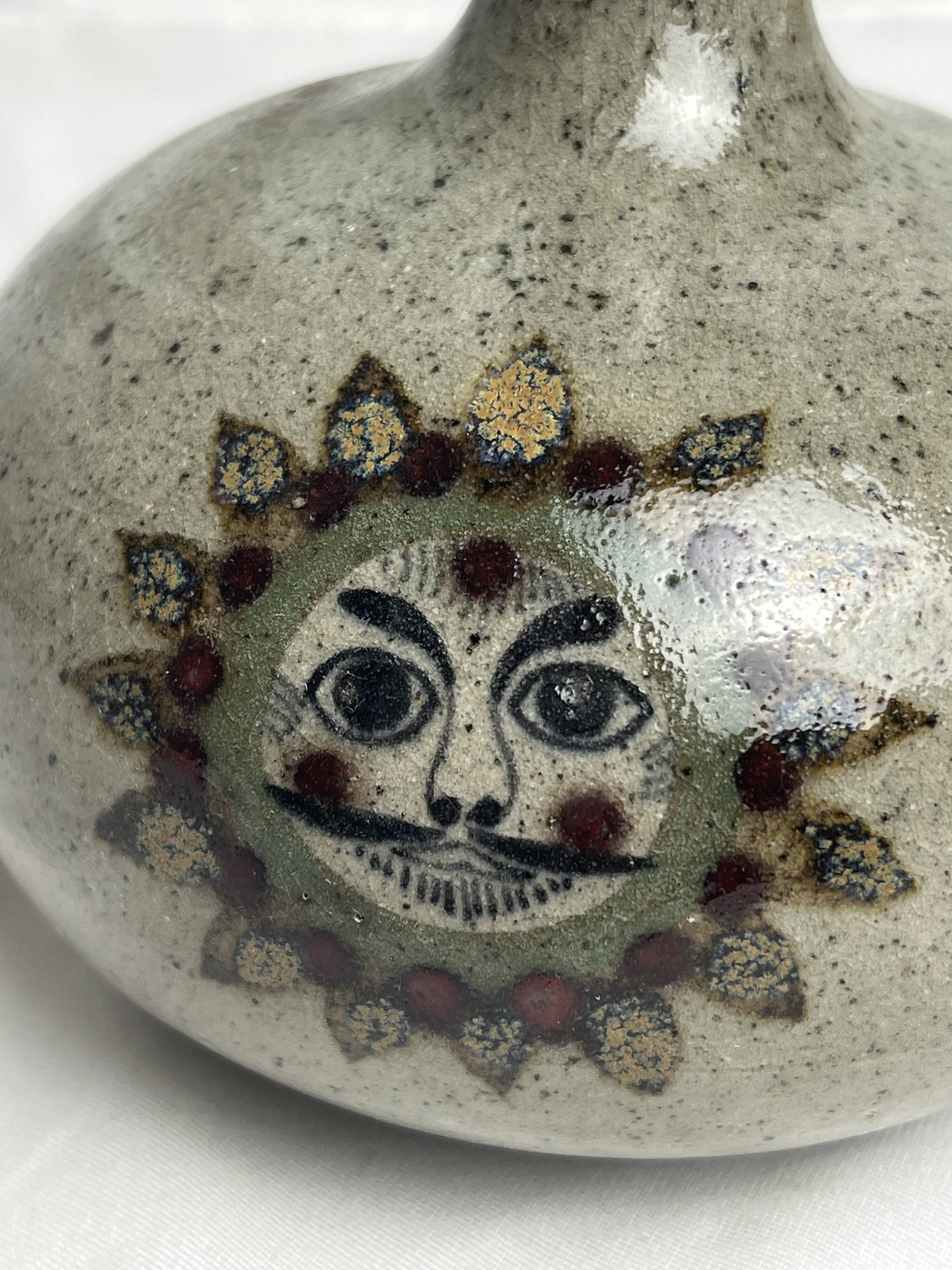Small Mexican ceramic vase Tonala 20th century