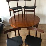 Set table and Chair Hans Olsen 1950 Scandinavian teak
