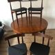 Ensemble table et chaise Hans Olsen scandinave teck 1950