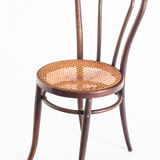 Set of 4 chairs. Bentwood and canning. Vintage. France, 50s