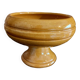 Coupe bol à pied émaillée moutarde
