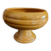 Mustard enameled footed bowl cup