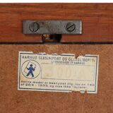 Filigree mid-century teak mirror by Aarhus Glasimport og Glassliberi A/S / Danish modern design / 1960s / 1970s