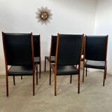 Arne Ovmand Olsen Mogens Kold Lot 6 old Scandinavian design Denmark chairs in vintage rosewood