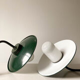 Outdoor enamelled tole wall lamp