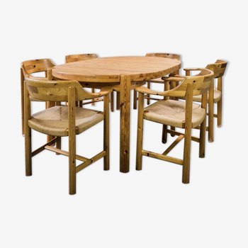 Ensemble table + 6 chaises Rainer Daumiller