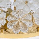 Plafonnier Fleur en Verre de Murano par Ernst Palme, Allemagne, années 1970