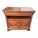 Tv cabinet 2 doors and 1 niche with Pull, in Cherry Solid Louis Philippe style.