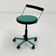 Turquoise adjustable office chair by Bieffeplast, 1980