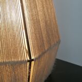 Table lamp woven in cotton and jute thread