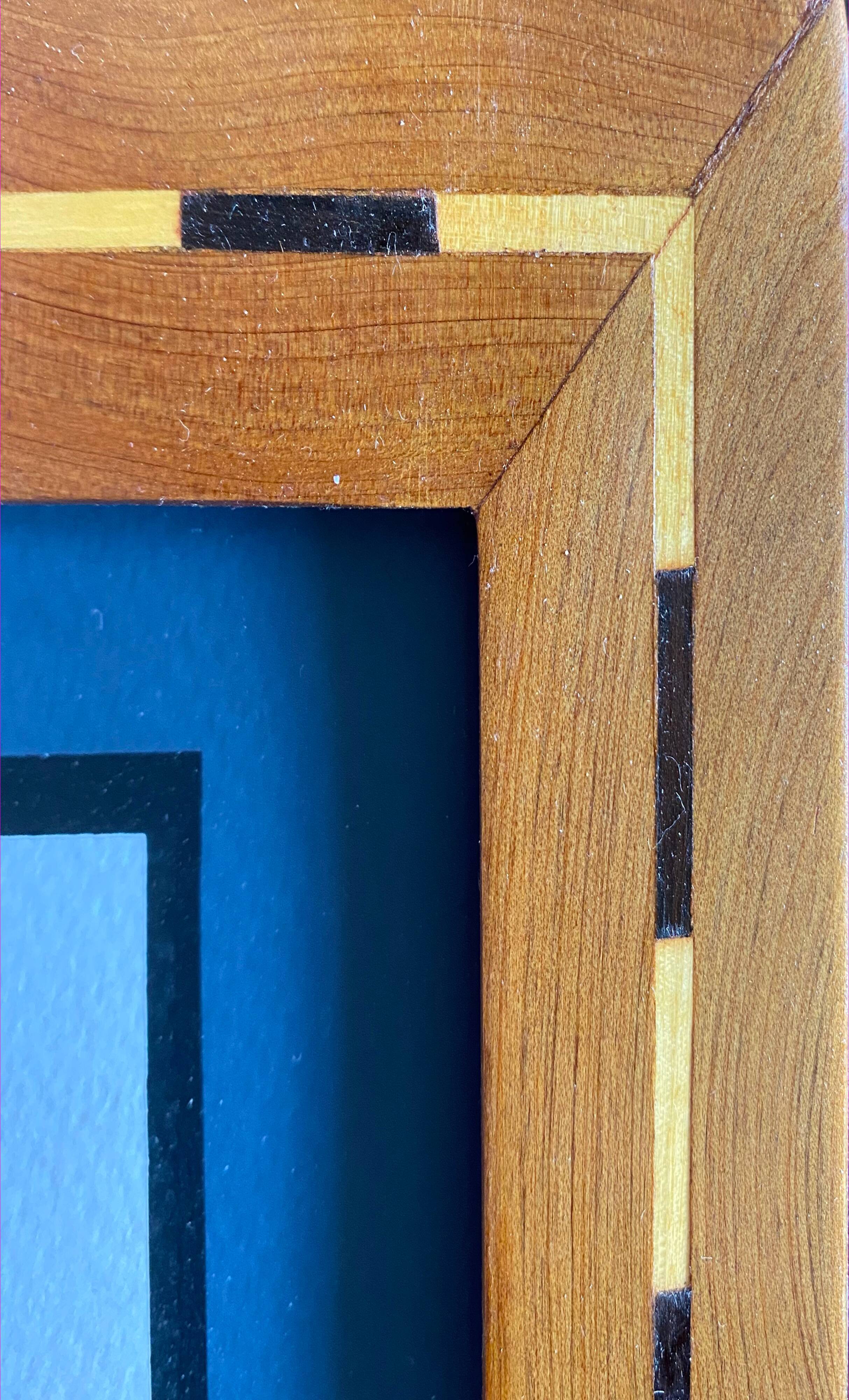 Painting Beautiful Neapolitan Gouache animated Boats (XX°) with inlaid frame