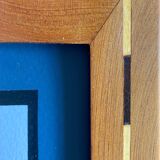 Painting Beautiful Neapolitan Gouache animated Boats (XX°) with inlaid frame