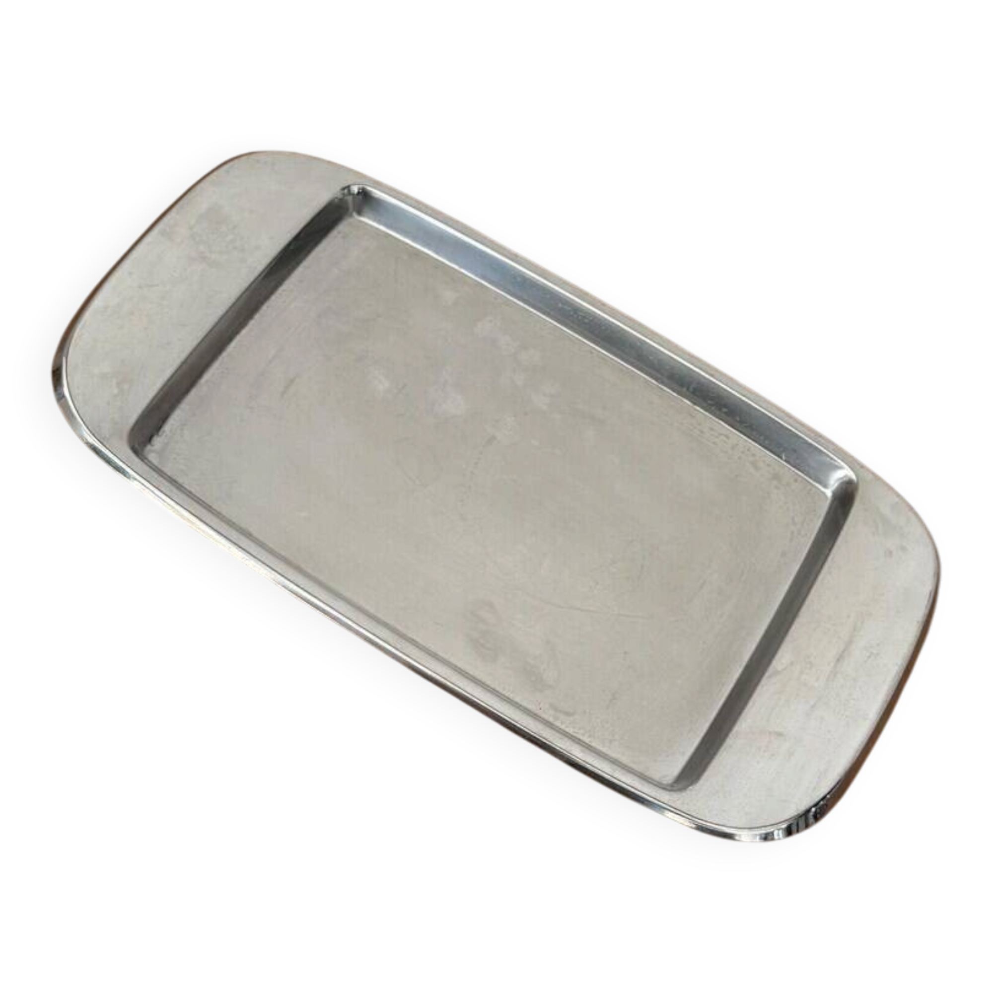 Vintage Italian stainless steel rectangular platter signed effepi.