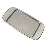 Plateau rectangulaire inox vintage italien signé effepi