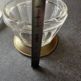 Sucrier Art-Deco - Verre - Bois et Métal