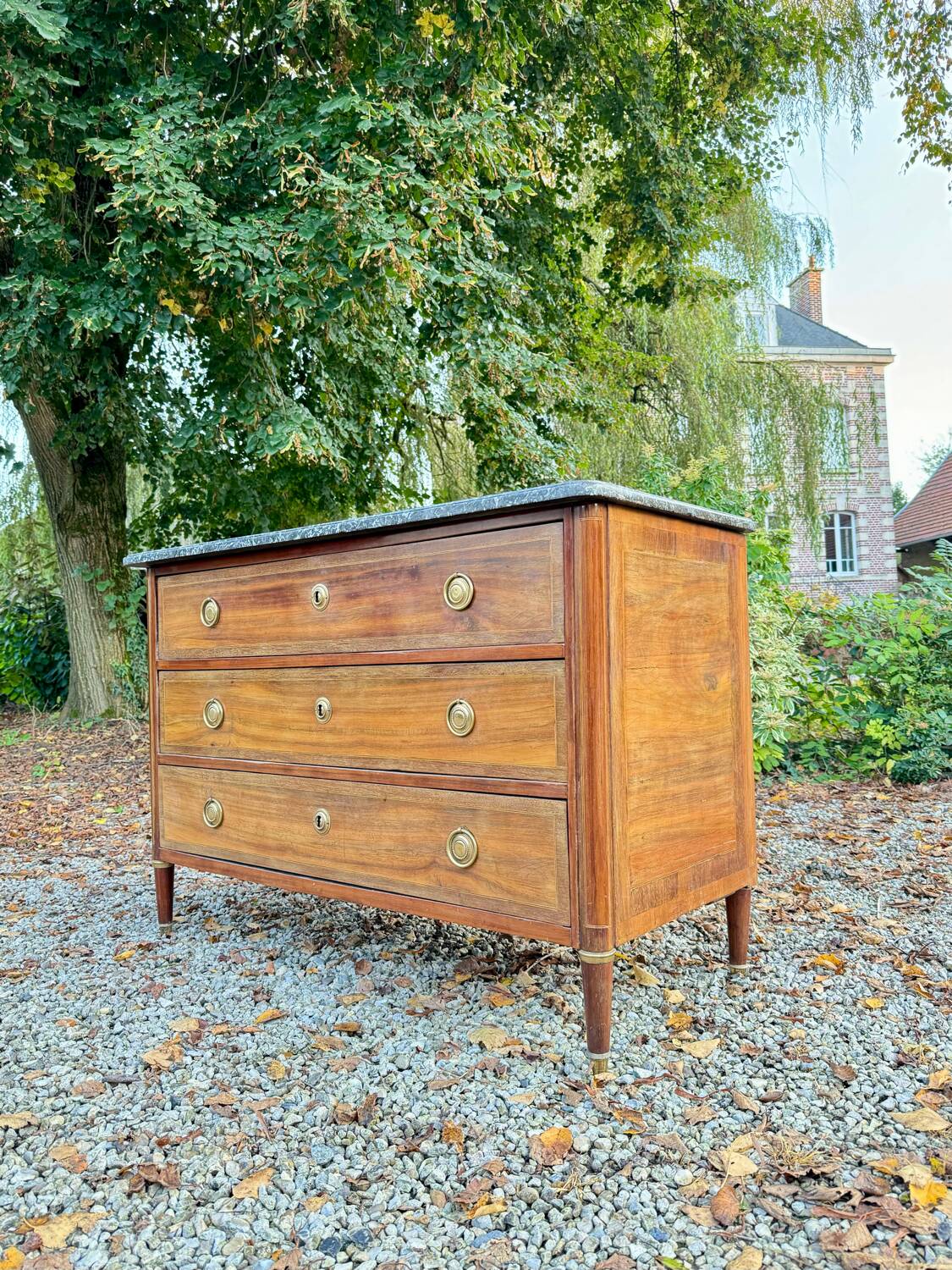 Commode En Marqueterie D’époque Louis XVI XVIII Eme Siècle