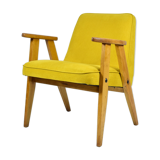 Vintage armchair 366, designer J.Chierowski, 1960s, yellow