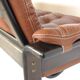 Vintage 3-seater leather sofa from the 60s