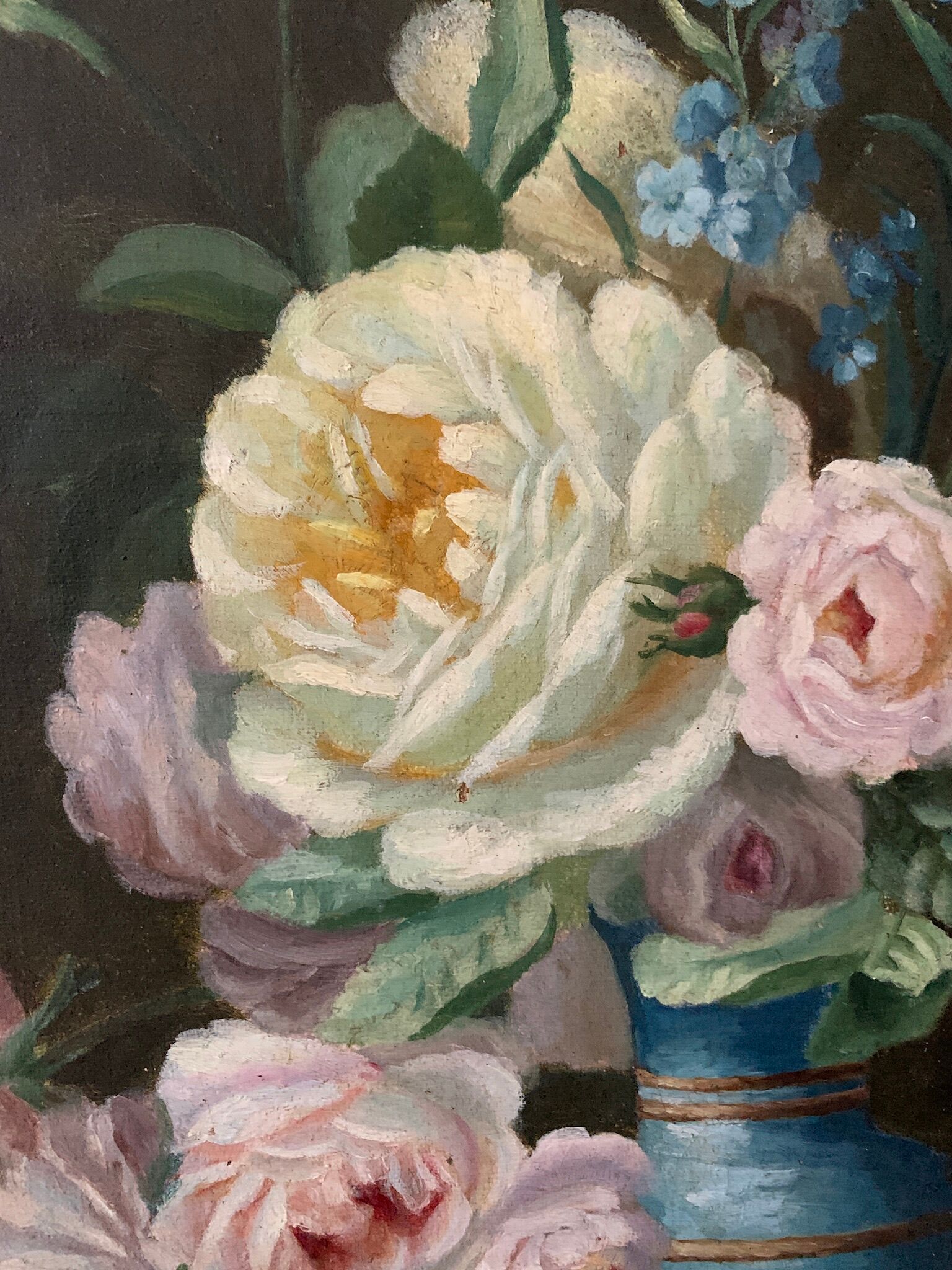 Painting flowers late nineteenth