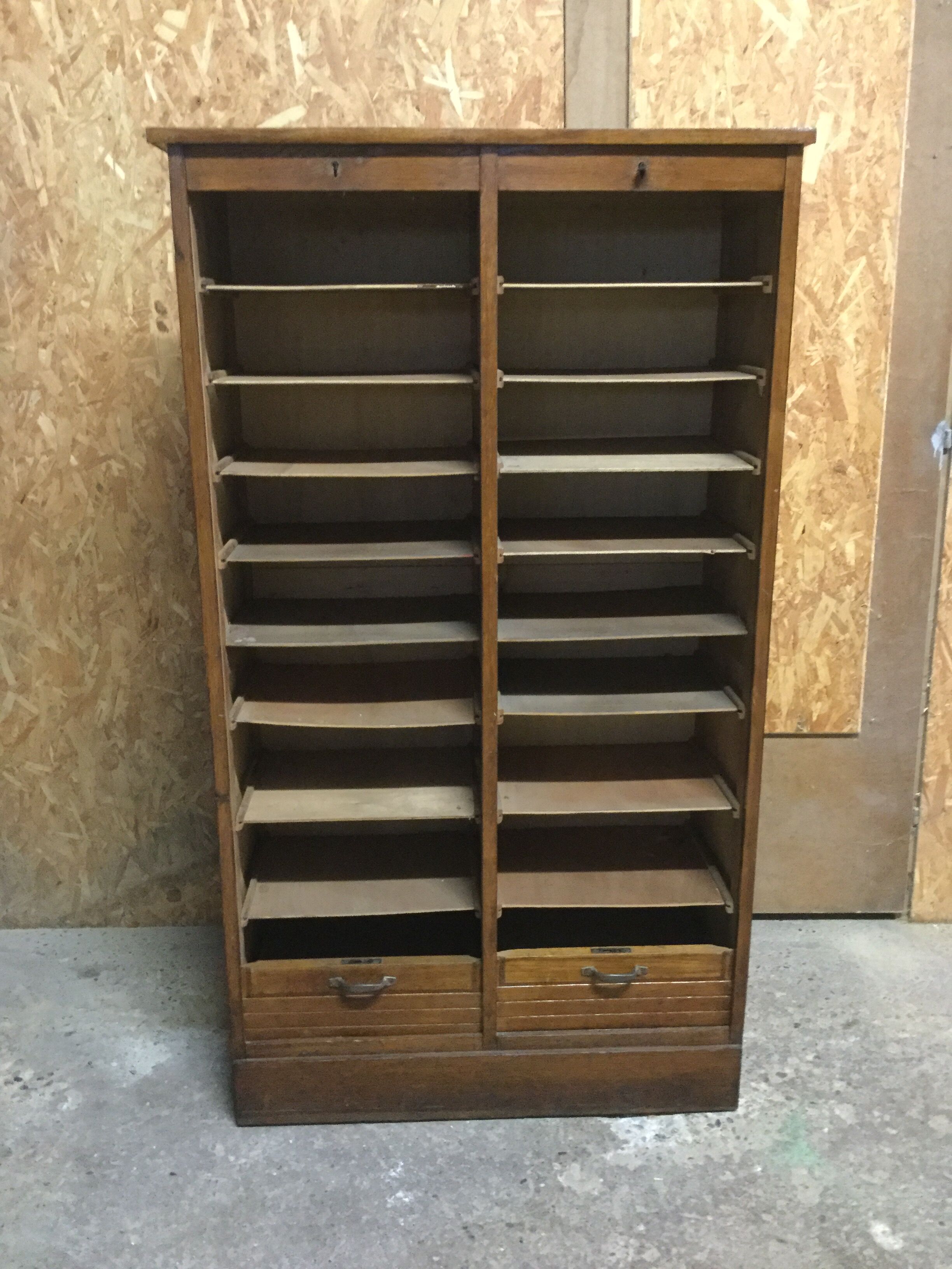 Furniture with double curtains