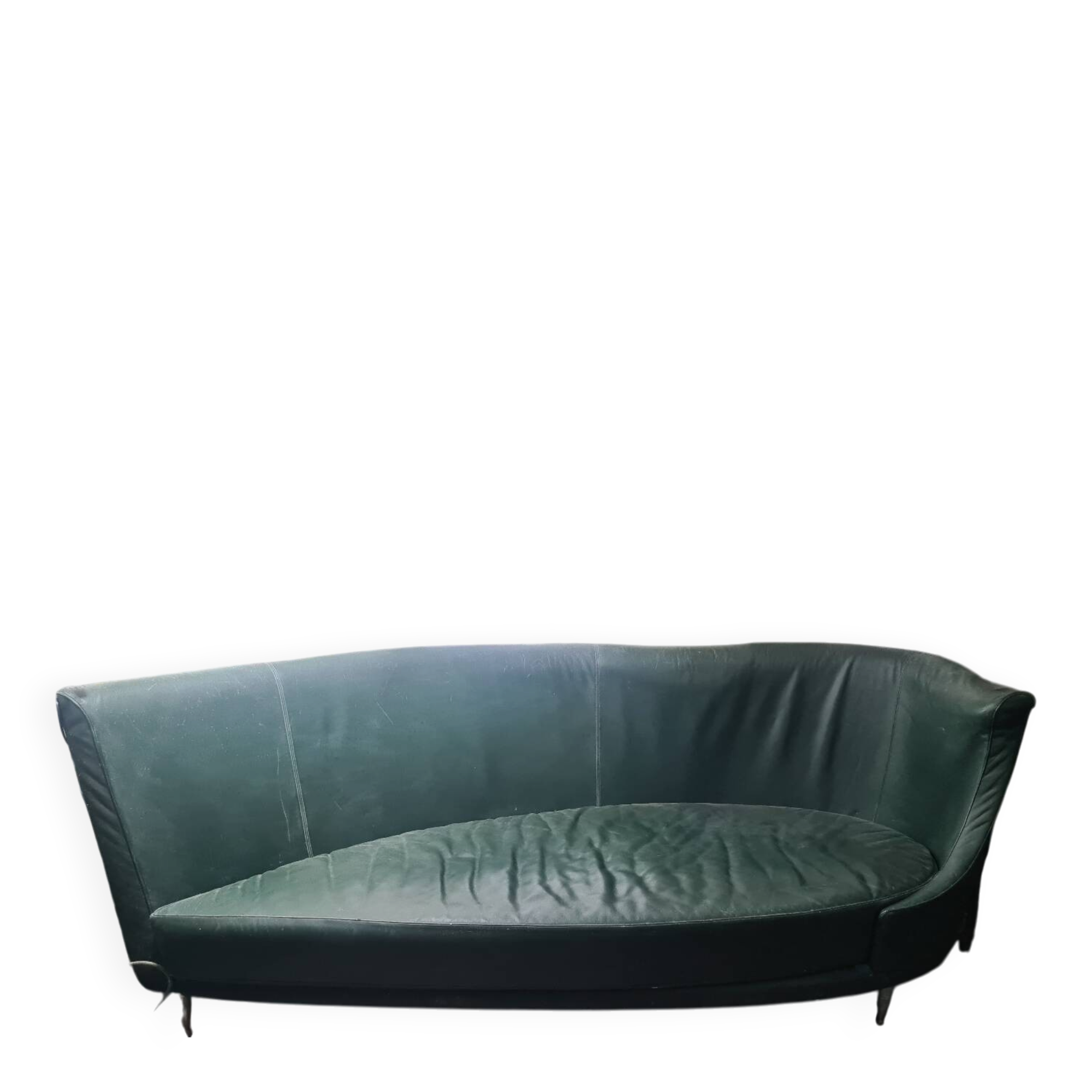 Moroso canapé new tone 1989 3-seater green leather