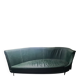 Moroso canapé new tone 1989 3-seater green leather