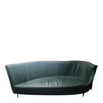 Moroso canapé new tone 1989 3-seater green leather