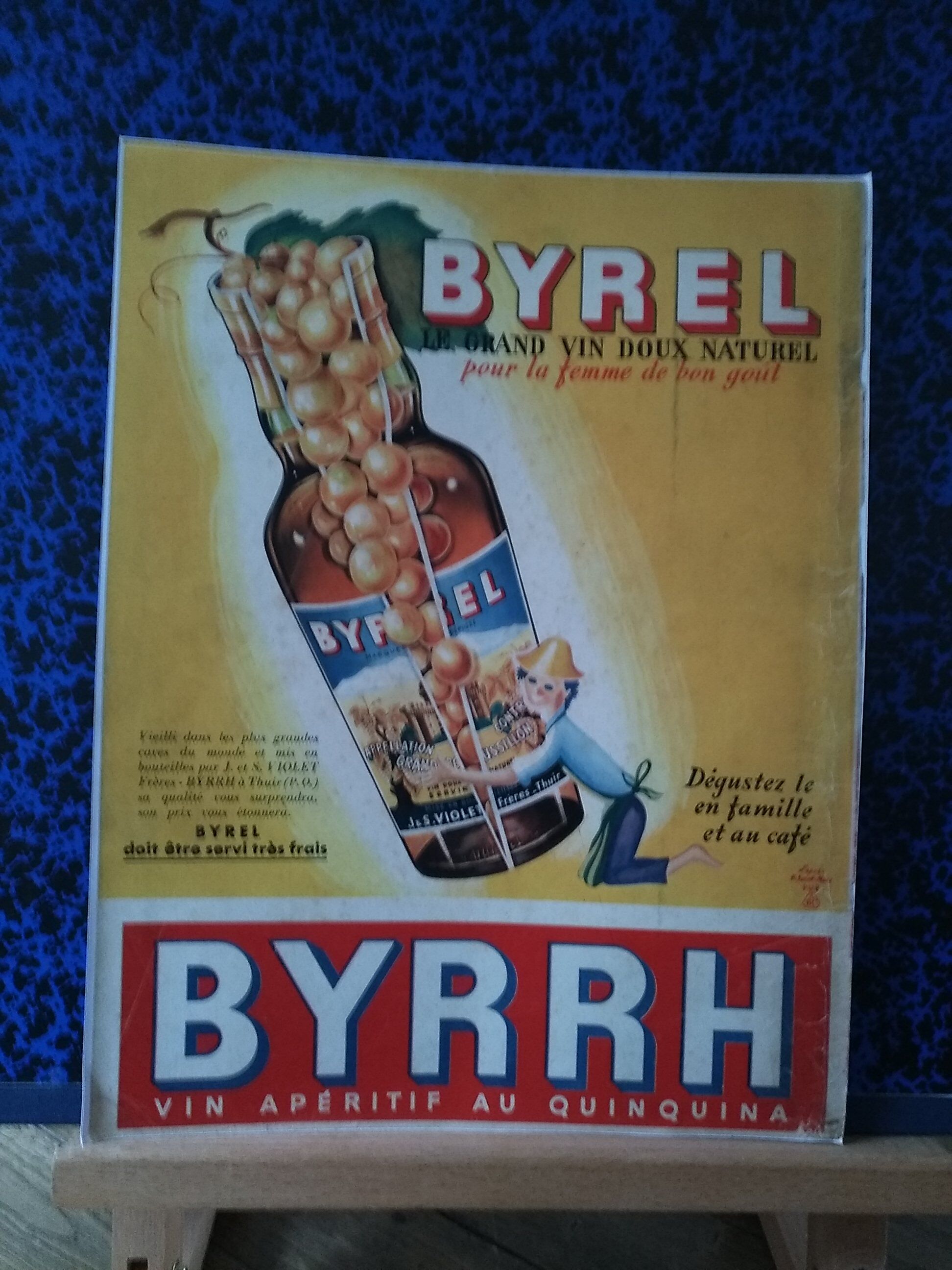 A Byrrh wine paper ad from a period magazine