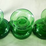 Set of 6 blown glass candle holders