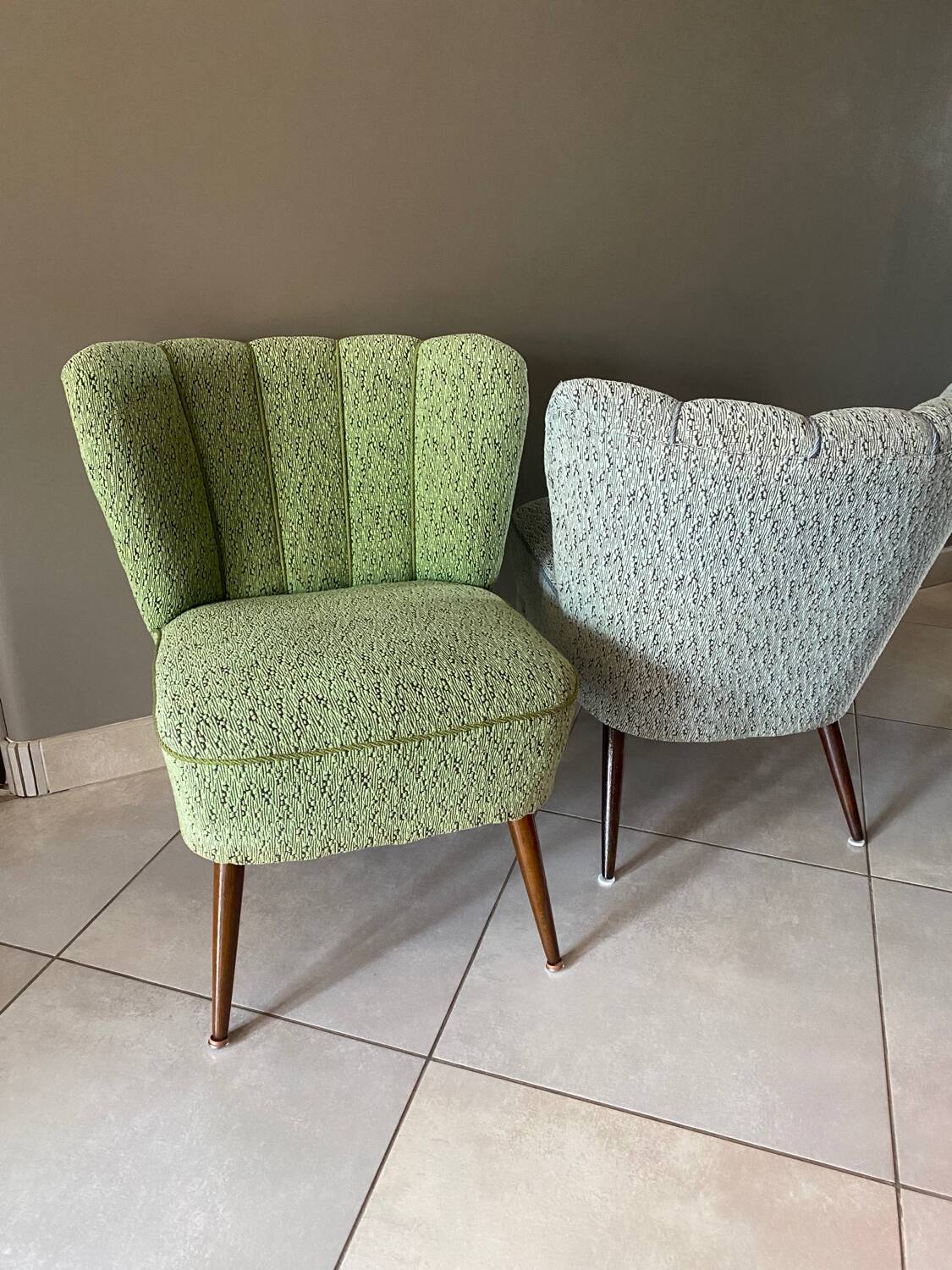 Pair of cocktail armchairs