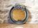Round ceramic mirror with flower decoration by Catido