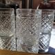 6 Nestlé glasses – faceted pressed glass – 1970s.