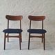 Pair of solid teak dining chairs, Denmark 1960s