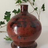 Pied de lampe en grès terracota blanot