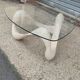 Table basse en travertin forme libre vers 1980