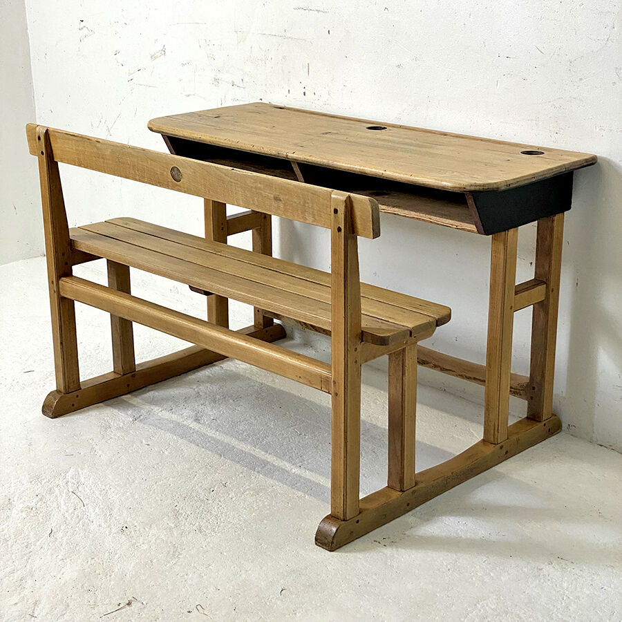 Pupitre d'écolier vintage 50's