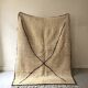 Ancient Berber rug in ecru/brown, handmade 100% virgin wool, 2m x 1.5m.