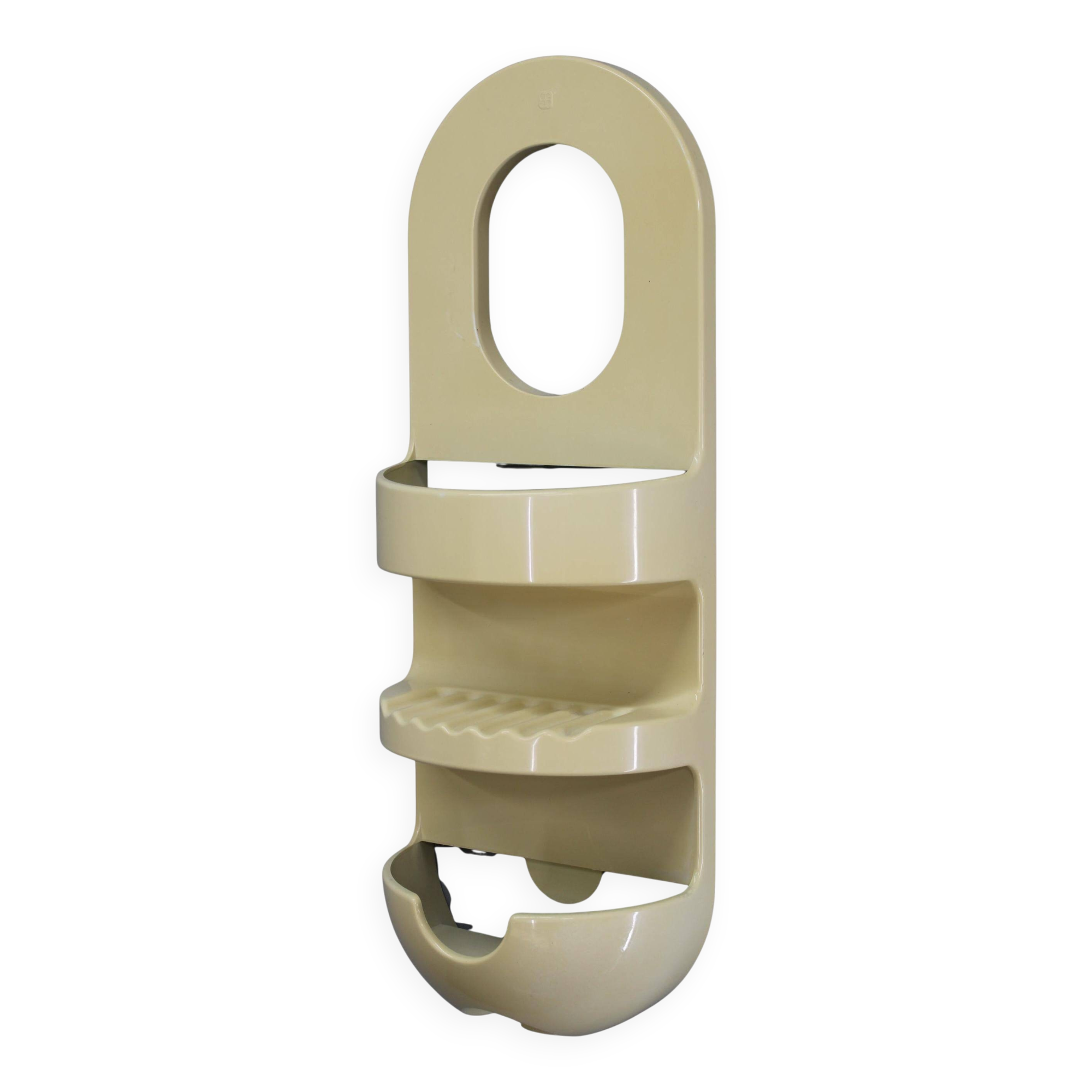 Mid-century Guzzini plastic bathroom shelf, Italy, 1970s