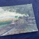 Antique Polish painting signed - rural scene with mill